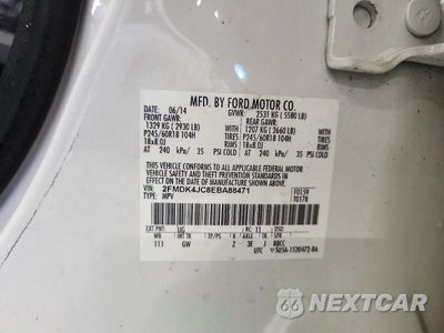 Zdjęcie 13 z 13 samochodu: 2014 FORD EDGE SEL VIN:2FMDK4JC8EBA88471 - miniatura