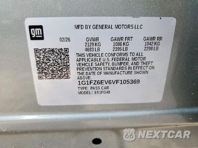 Zdjęcie 14 z 14 samochodu: 2027 CHEVROLET BOLT RS VIN:1G1FZ6EV6VF105369 - miniatura