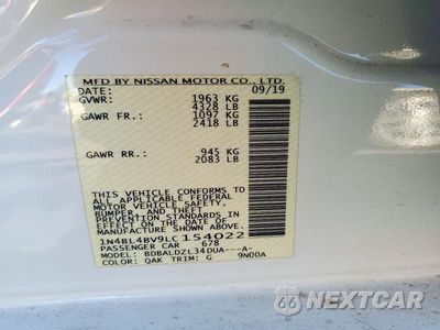 Zdjęcie 12 z 12 samochodu: 2020 NISSAN ALTIMA S VIN:1N4BL4BV9LC154022 - miniatura