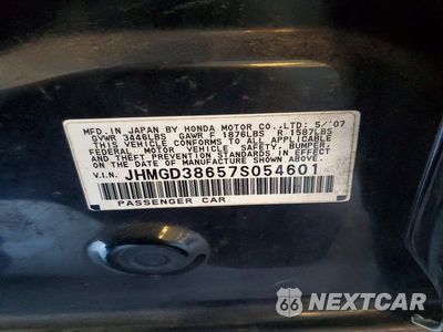Zdjęcie 13 z 13 samochodu: 2007 HONDA FIT S VIN:JHMGD38657S054601 - miniatura