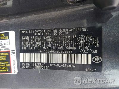 Zdjęcie 12 z 12 samochodu: 2009 TOYOTA CAMRY LE VIN:4T1BE46K79U263288 - miniatura