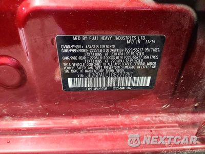 Zdjęcie 12 z 12 samochodu: 2016 SUBARU CROSSTREK LIMITED VIN:JF2GPALC1G8227281 - miniatura