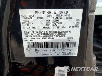 Zdjęcie 13 z 13 samochodu: 2008 FORD ESCAPE LIMITED VIN:1FMCU04148KC89934 - miniatura
