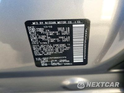 Zdjęcie 14 z 14 samochodu: 2011 NISSAN QUEST 3.5 S VIN:JN8AE2KP0B9002376 - miniatura