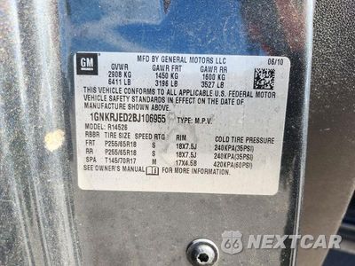Zdjęcie 13 z 13 samochodu: 2011 CHEVROLET TRAVERSE LT VIN:1GNKRJED2BJ106955 - miniatura