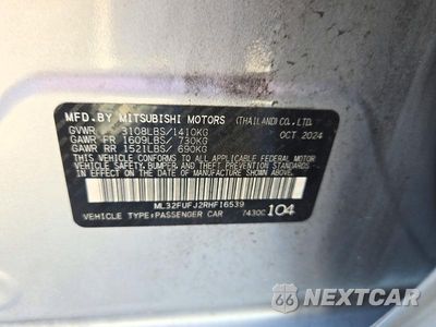 Zdjęcie 13 z 13 samochodu: 2024 MITSUBISHI MIRAGE G4 ES VIN:ML32FUFJ2RHF16539 - miniatura