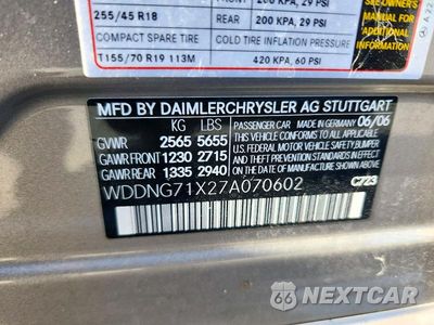 Zdjęcie 12 z 12 samochodu: 2007 MERCEDES-BENZ S 550 VIN:WDDNG71X27A070602 - miniatura