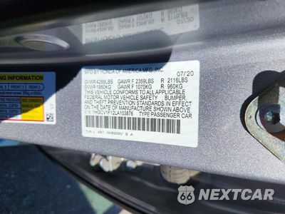 Zdjęcie 12 z 12 samochodu: 2020 HONDA ACCORD LX VIN:1HGCV1F12LA103876 - miniatura