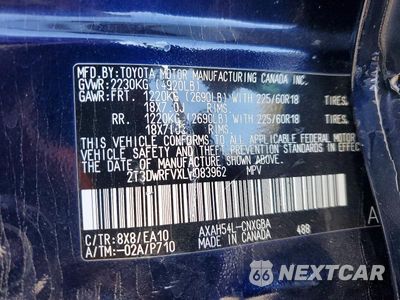 Zdjęcie 13 z 13 samochodu: 2020 TOYOTA RAV4 LIMITED VIN:2T3DWRFVXLW083962 - miniatura