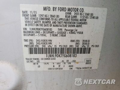 Zdjęcie 13 z 13 samochodu: 2015 LINCOLN MKS VIN:1LNHL9DK7FG608183 - miniatura