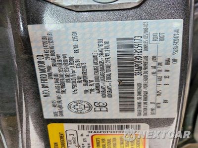 Zdjęcie 13 z 13 samochodu: 2015 FORD FUSION SE VIN:3FA6P0T9XFR259173 - miniatura