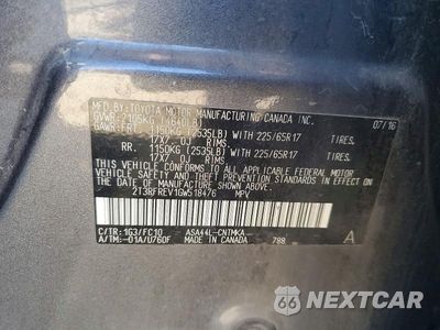 Zdjęcie 13 z 13 samochodu: 2016 TOYOTA RAV4 XLE VIN:2T3RFREV1GW518476 - miniatura