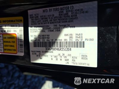 Zdjęcie 13 z 13 samochodu: 2016 FORD FUSION TITANIUM VIN:3FA6P0K94GR255204 - miniatura