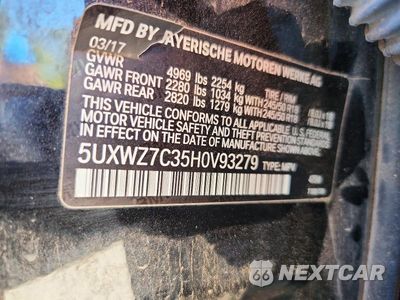 Zdjęcie 13 z 13 samochodu: 2017 BMW X3 SDRIVE28I VIN:5UXWZ7C35H0V93279 - miniatura