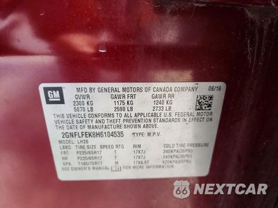 Zdjęcie 12 z 12 samochodu: 2017 CHEVROLET EQUINOX LT VIN:2GNFLFEK8H6104535 - miniatura