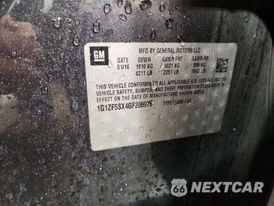 Zdjęcie 12 z 12 samochodu: 2016 CHEVROLET MALIBU LT VIN:1G1ZF5SX4GF208976 - miniatura