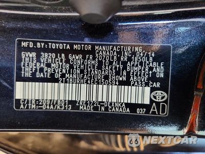 Zdjęcie 13 z 13 samochodu: 2014 TOYOTA COROLLA LE VIN:2T1BURHE4EC150594 - miniatura