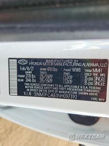 Zdjęcie 12 z 12 samochodu: 2022 HYUNDAI TUCSON SEL VIN:5NMJFCAE1NH097392 - miniatura