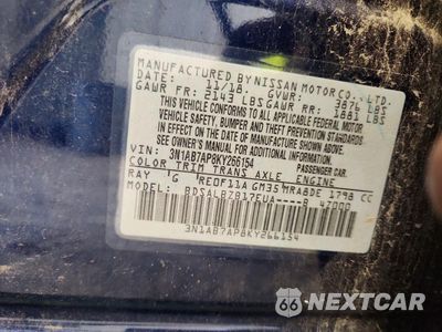 Zdjęcie 12 z 12 samochodu: 2019 NISSAN SENTRA S VIN:3N1AB7AP8KY266154 - miniatura