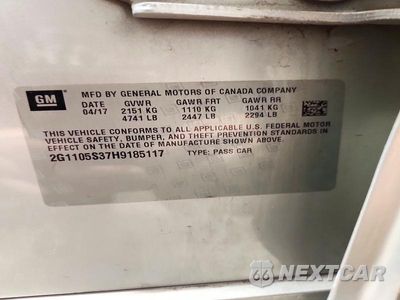 Zdjęcie 13 z 13 samochodu: 2017 CHEVROLET IMPALA LT VIN:2G1105S37H9185117 - miniatura