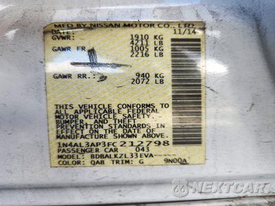 Zdjęcie 12 z 12 samochodu: 2015 NISSAN ALTIMA 2.5 SV VIN:1N4AL3AP3FC212798 - miniatura
