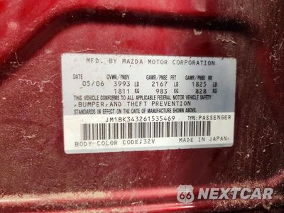Zdjęcie 12 z 12 samochodu: 2006 MAZDA 3 HATCHBACK VIN:JM1BK343261535469 - miniatura