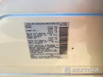 Zdjęcie 12 z 12 samochodu: 2020 NISSAN PATHFINDER SL VIN:5N1DR2CN4LC606216 - miniatura