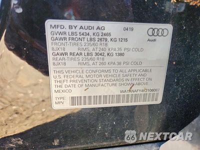 Zdjęcie 13 z 13 samochodu: 2019 AUDI Q5 PREMIUM VIN:WA1ANAFY4K2106087 - miniatura