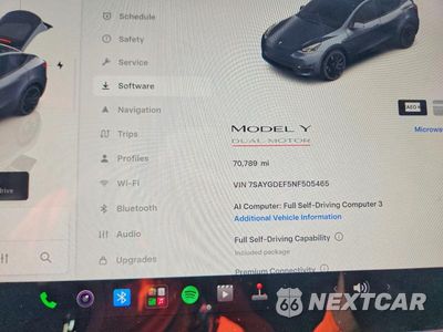 Zdjęcie 9 z 13 samochodu: 2022 TESLA MODEL Y VIN:7SAYGDEF5NF505465 - miniatura