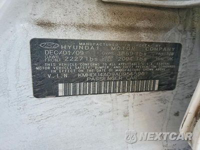 Zdjęcie 13 z 13 samochodu: 2010 HYUNDAI ELANTRA GLS VIN:KMHDU4AD9AU956596 - miniatura
