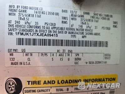 Zdjęcie 13 z 13 samochodu: 2018 FORD EXPEDITION MAX XLT VIN:1FMJK1JTXJEA09415 - miniatura