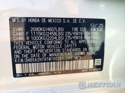 Zdjęcie 14 z 14 samochodu: 2026 ACURA ADX A-SPEC ADVANCE VIN:3HDSA2H79TM700361 - miniatura