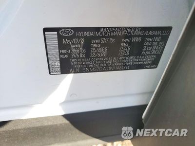 Zdjęcie 14 z 14 samochodu: 2022 HYUNDAI SANTA FE SEL VIN:5NMS2DAJ1NH461314 - miniatura