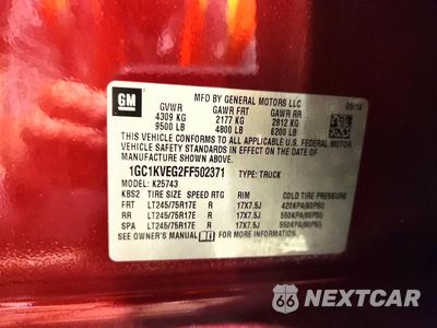 Zdjęcie 12 z 12 samochodu: 2015 CHEVROLET SILVERADO K2500 HEAVY DUTY LT VIN:1GC1KVEG2FF502371 - miniatura