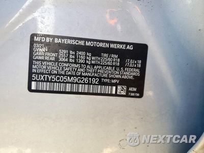Zdjęcie 13 z 13 samochodu: 2021 BMW X3 XDRIVE30I VIN:5UXTY5C05M9G26192 - miniatura
