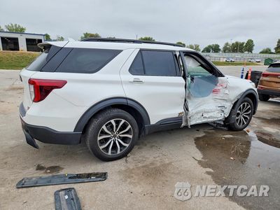 Trzecie zdjęcie samochodu z tyłu: 2020 FORD EXPLORER ST VIN:1FM5K8GC1LGB00355 - miniatura