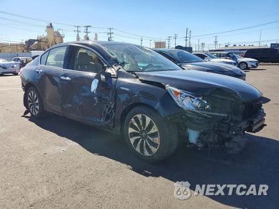 Czwarte zdjęcie samochodu z boku: 2017 HONDA ACCORD HYBRID EXL VIN:JHMCR6F51HC014197 - miniatura