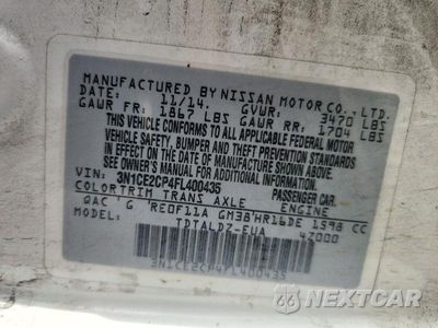 Zdjęcie 13 z 13 samochodu: 2015 NISSAN VERSA NOTE SV VIN:3N1CE2CP4FL400435 - miniatura