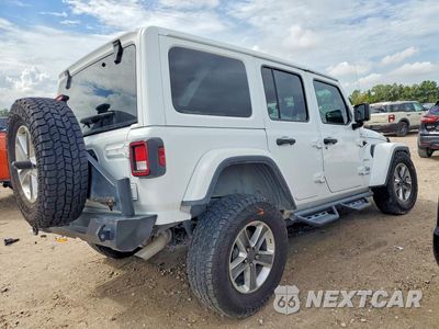Trzecie zdjęcie samochodu z tyłu: 2021 JEEP WRANGLER UNLIMITED SAHARA VIN:1C4HJXEG9MW763359 - miniatura