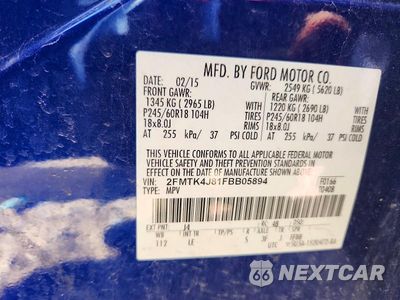 Zdjęcie 13 z 13 samochodu: 2015 FORD EDGE SEL VIN:2FMTK4J81FBB05894 - miniatura