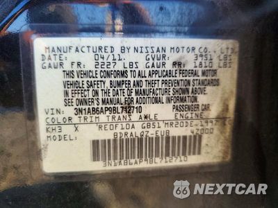 Zdjęcie 12 z 12 samochodu: 2011 NISSAN SENTRA 2.0 VIN:3N1AB6AP9BL712710 - miniatura
