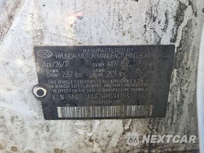Zdjęcie 12 z 12 samochodu: 2017 HYUNDAI SONATA SE VIN:5NPE24AF2HH594793 - miniatura