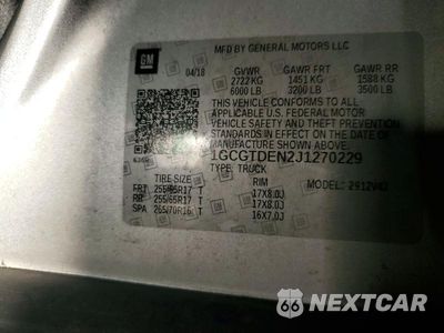 Zdjęcie 12 z 12 samochodu: 2018 CHEVROLET COLORADO Z71 VIN:1GCGTDEN2J1270229 - miniatura