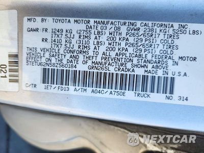 Zdjęcie 13 z 13 samochodu: 2008 TOYOTA TACOMA PRERUNNER V6 VIN:5TETU62N58Z560184 - miniatura