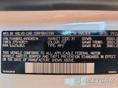 Zdjęcie 13 z 13 samochodu: 2022 VOLVO XC90 T8 RECHARGE INSCRIPTION VIN:YV4H60CL4N1836514 - miniatura