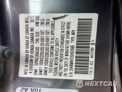 Zdjęcie 13 z 13 samochodu: 2013 HONDA CR-V EXL VIN:2HKRM4H72DH639686 - miniatura