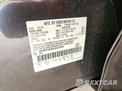 Zdjęcie 12 z 12 samochodu: 2020 FORD EDGE TITANIUM VIN:2FMPK3K90LBA55908 - miniatura
