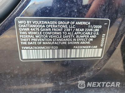 Zdjęcie 12 z 12 samochodu: 2021 VOLKSWAGEN PASSAT SE VIN:1VWSA7A36MC001520 - miniatura