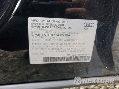 Zdjęcie 14 z 14 samochodu: 2017 AUDI Q5 PREMIUM VIN:WA1C2AFP6HA099649 - miniatura