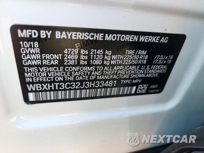 Zdjęcie 12 z 12 samochodu: 2018 BMW X1 XDRIVE28I VIN:WBXHT3C32J3H33481 - miniatura
